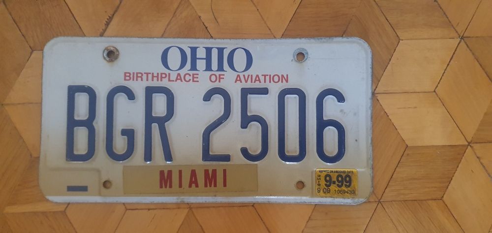 Ohio tablica rejestracyjna USA oryginal