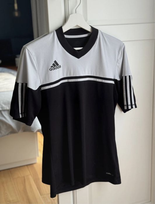 Czarno-biała bluzka sportowa Adidas
