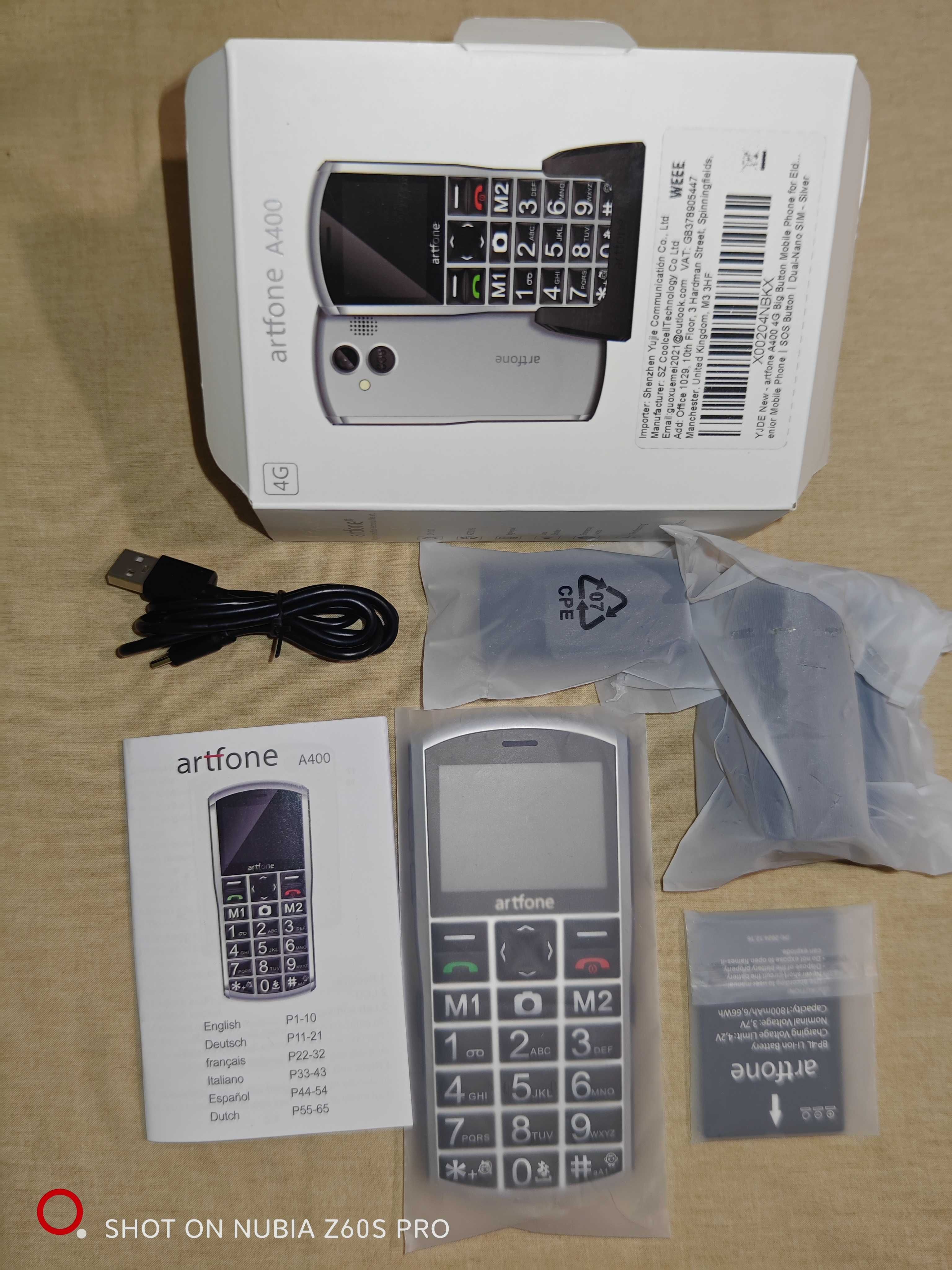 Artfone A400   NOWY   telefon komórkowy dla seniorów