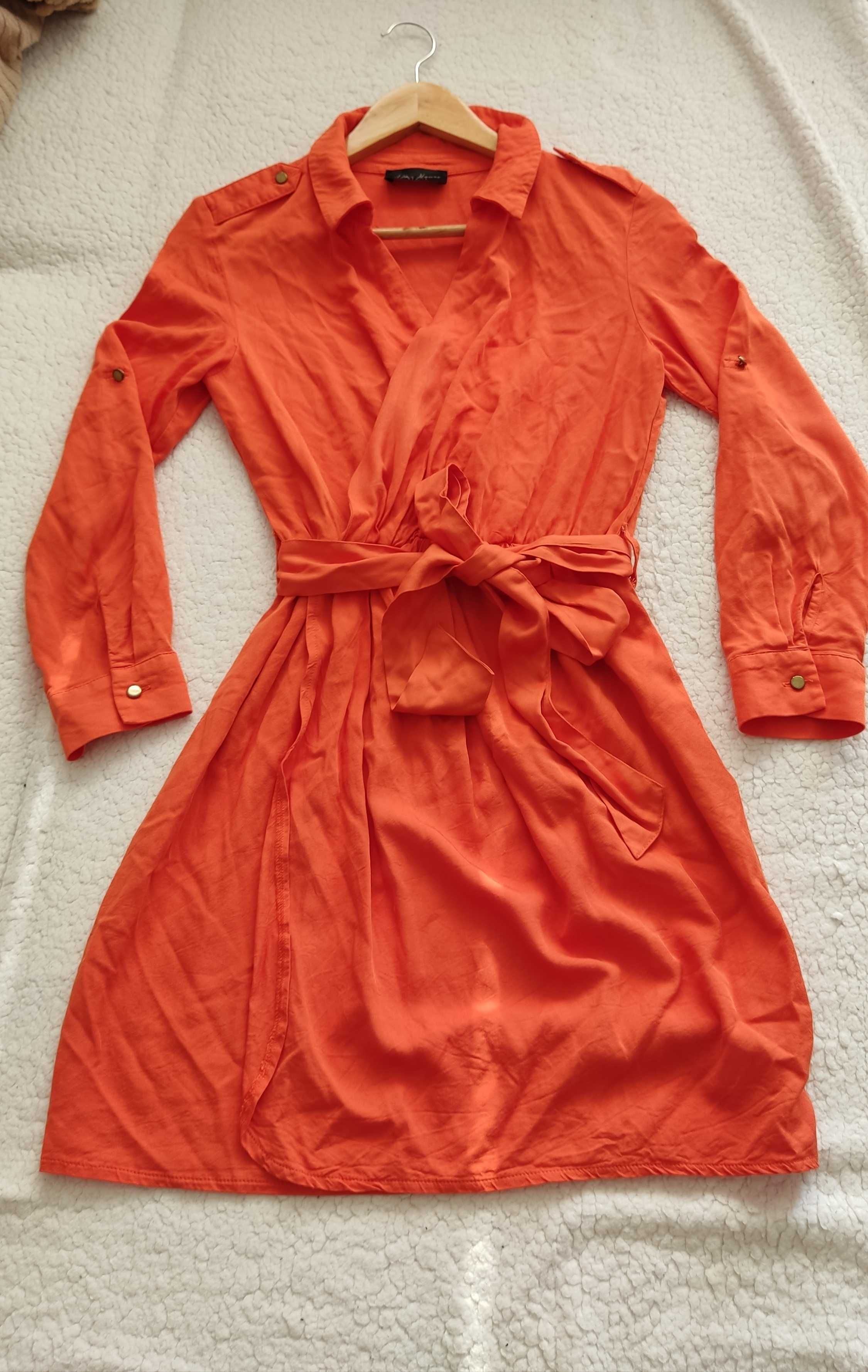 Pomarańczowa sukienka/tunika Mohito 34