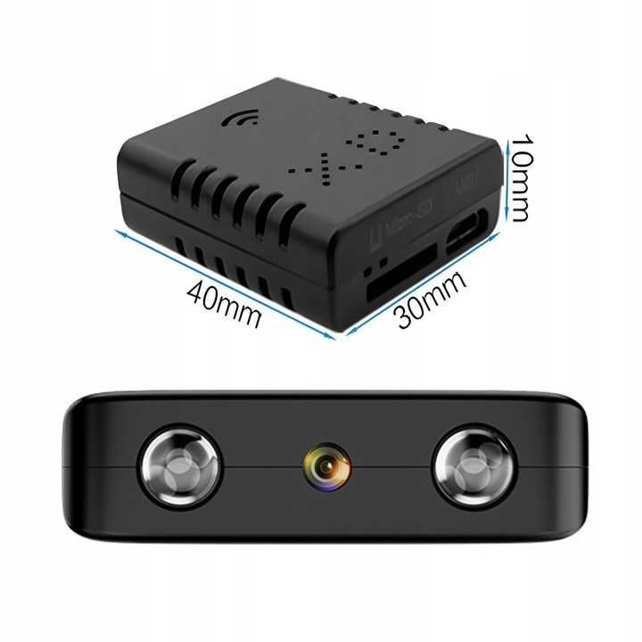 Mini kamera szpiegowska IP WiFi ukryta FullHD zdalny podgląd aplikacja