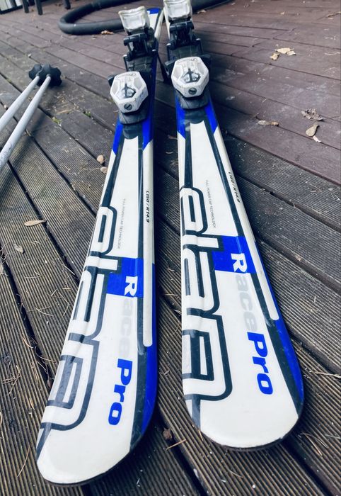 Narty ELAN Race Pro L150 R14.9 150cm + kije narciarskie + opaski