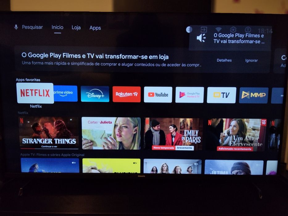 Televisão Philips 43 PUS406/12 Smart TV UHD LED de 43"