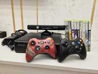 OKAZJA Xbox 360 S 250GB + 2 pady (1 Tomb Raider)+ 8 gier