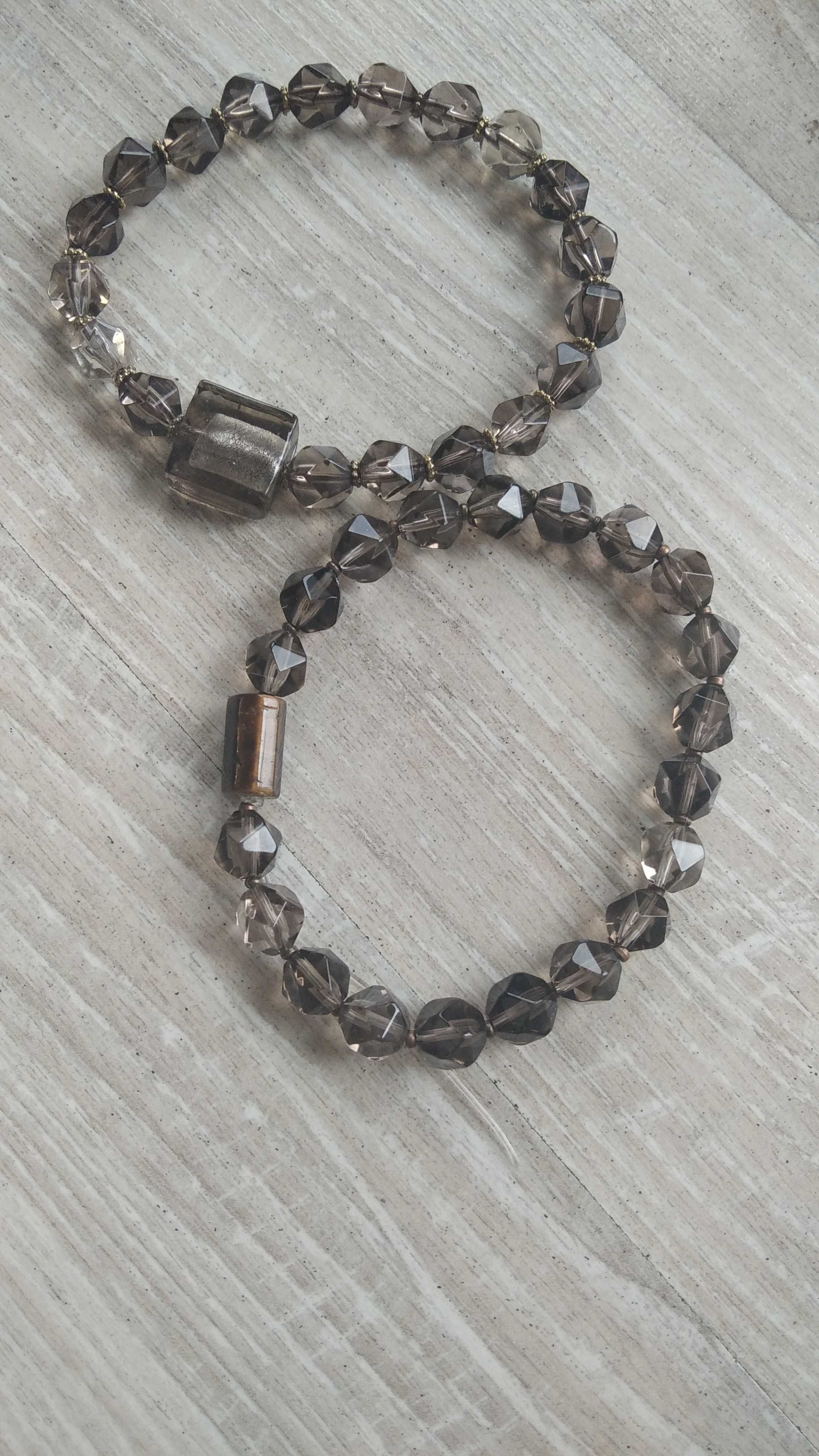Kwarc Dymny 8 mm bransoletka cudo