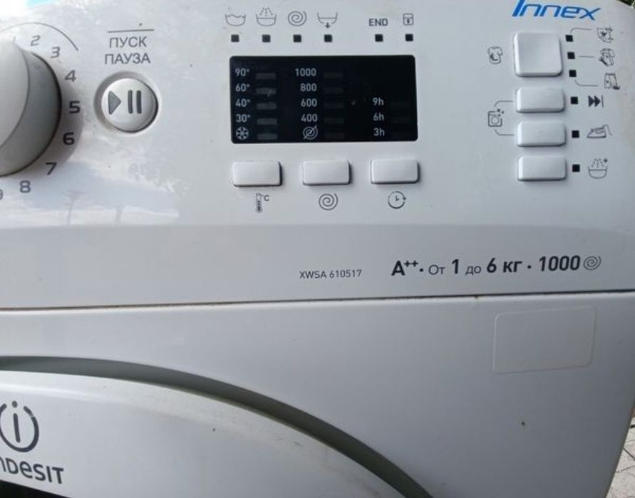 Пральна машина Indesit на 6 кг по запчастинах