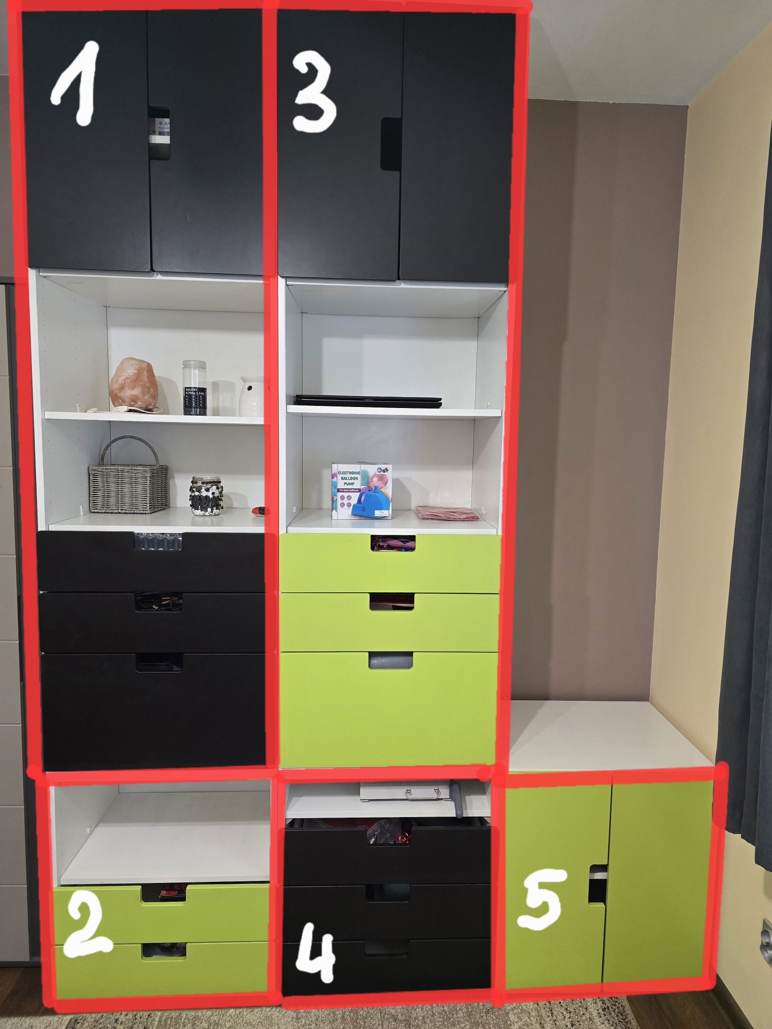 Zestaw mebli ikea stuva grundlig