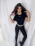 Legginsy Theboss La Manuel czarne rozmiar Xs