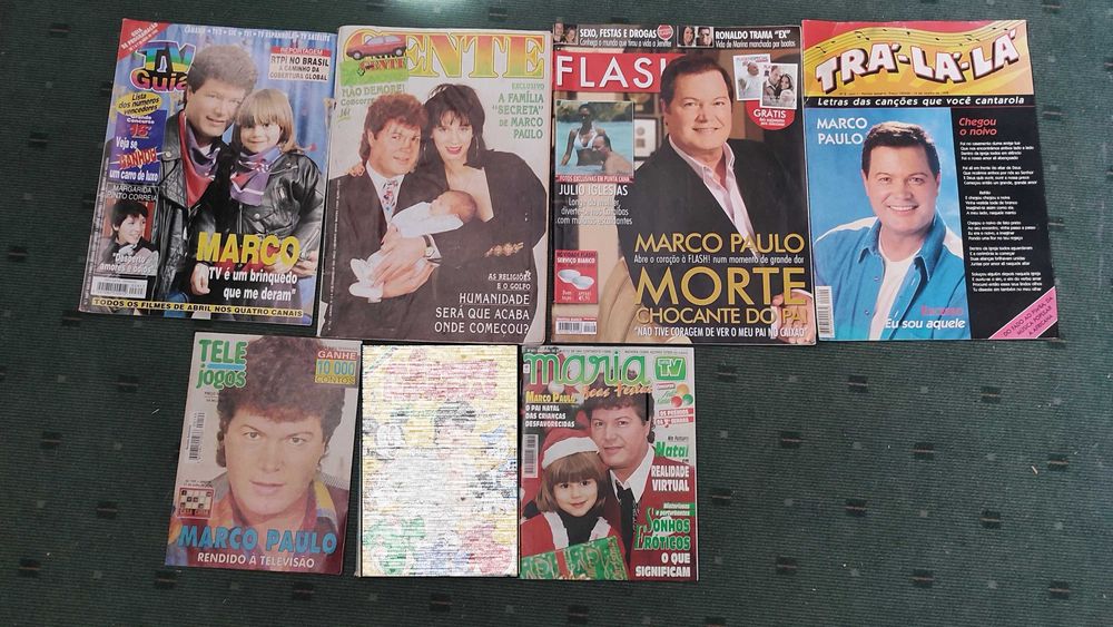 6 Revistas antigas com Marco Paulo