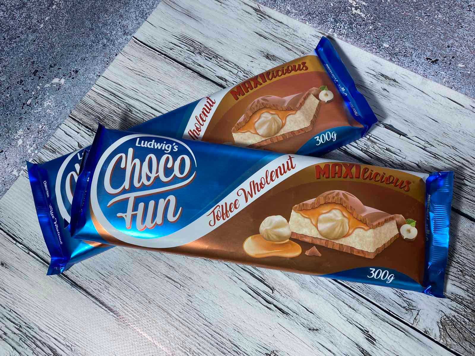 Акція!!!Шоколад молочний Choco Fun карамель та горіх  Вага 300 грам