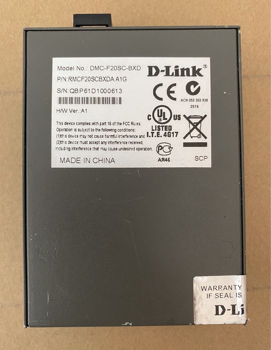D-Link DMC-F20SC-BXD Медиаконвертер оптический