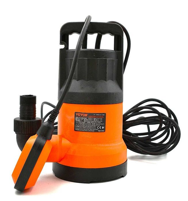Pompa zanurzeniowa VEVOR ZXQ500-B, do 9500 l/h, max. 7 m