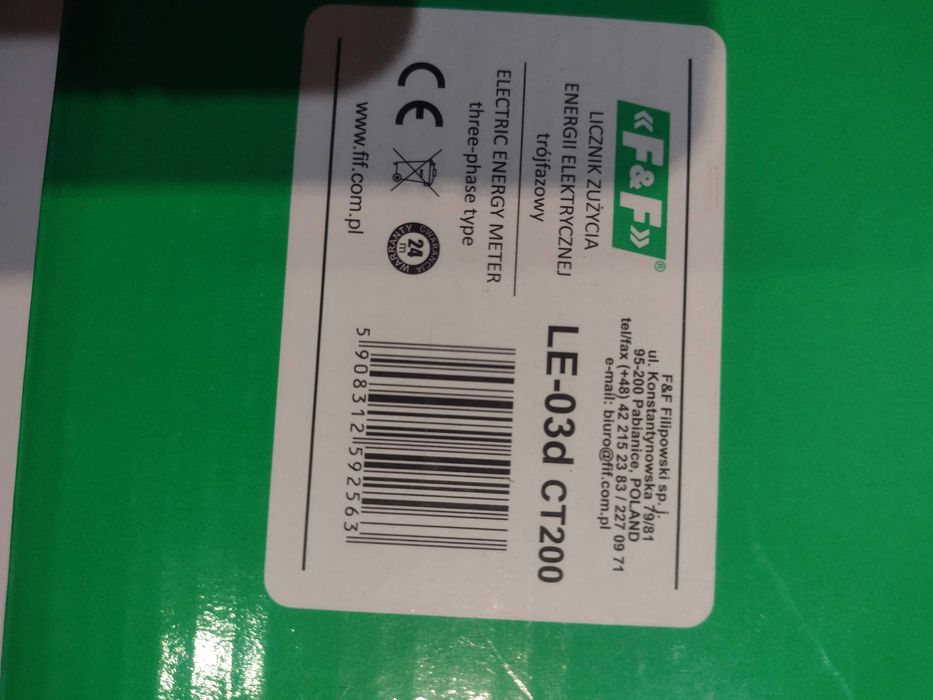 Licznik zużycia energii elektrycznej, podlicznik 3-fazowy