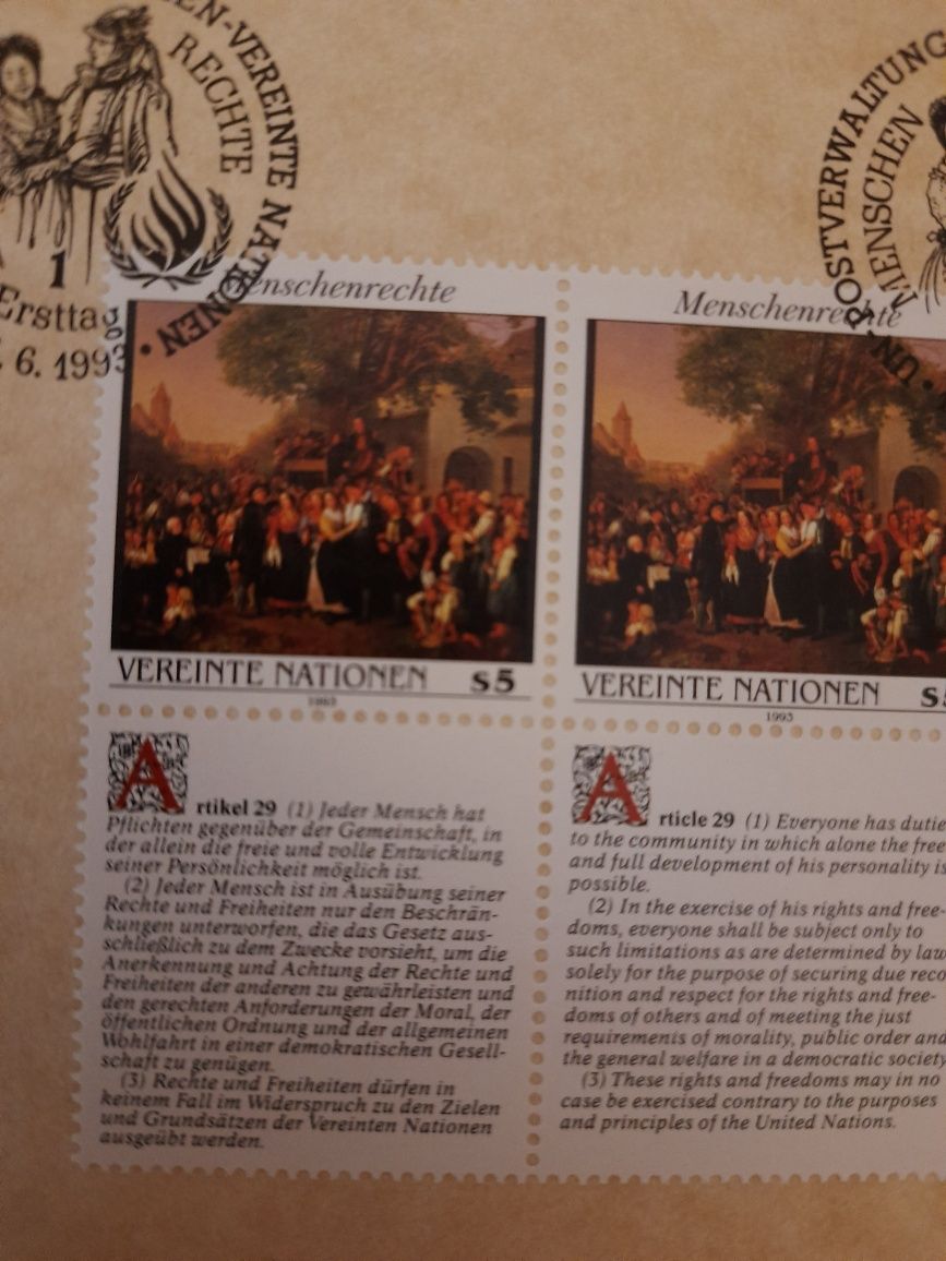 Лимитированная серия марок с United nations оригинал. Марки