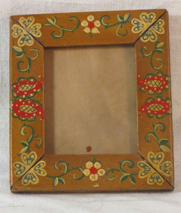 Moldura antiga pintada á mão; Periodo 1900;