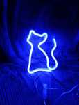 Neon LED dekoracyjny kot niebieski Manta