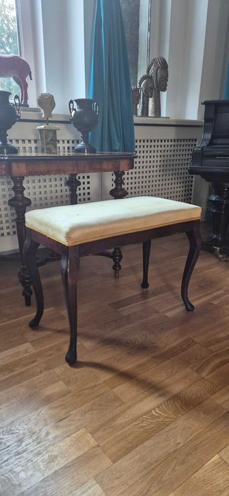 Antyk tapicerowany stołek pufka ława okres wiktoriański XIX Ludwik XV