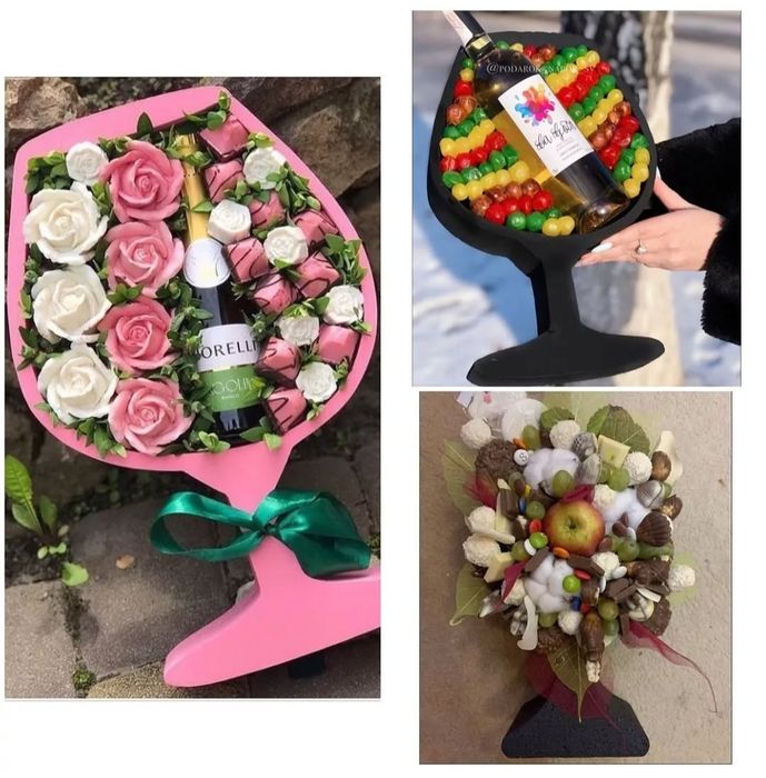 Pudełko prezentowe upominkowe dla kobiet mężczyzn pyszne bukiety styro