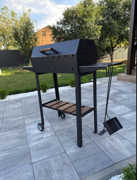 Компактний мангал для будинку на 8 шампурів метал 4 мм ПОСИЛЕНИЙ