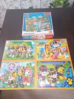 Puzzle Psi Patrol, 4 w 1, Trefl, wiek 3+,kompletne,