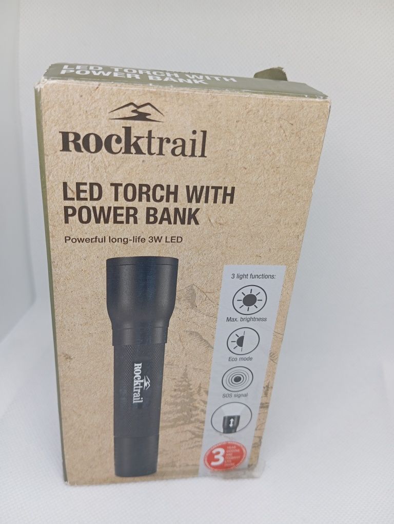 Latarka LED z powerbankiem