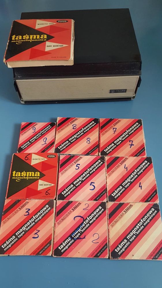 Magnetofon szpulowy Unitra ZK 140T plus tasmy i mikrofon