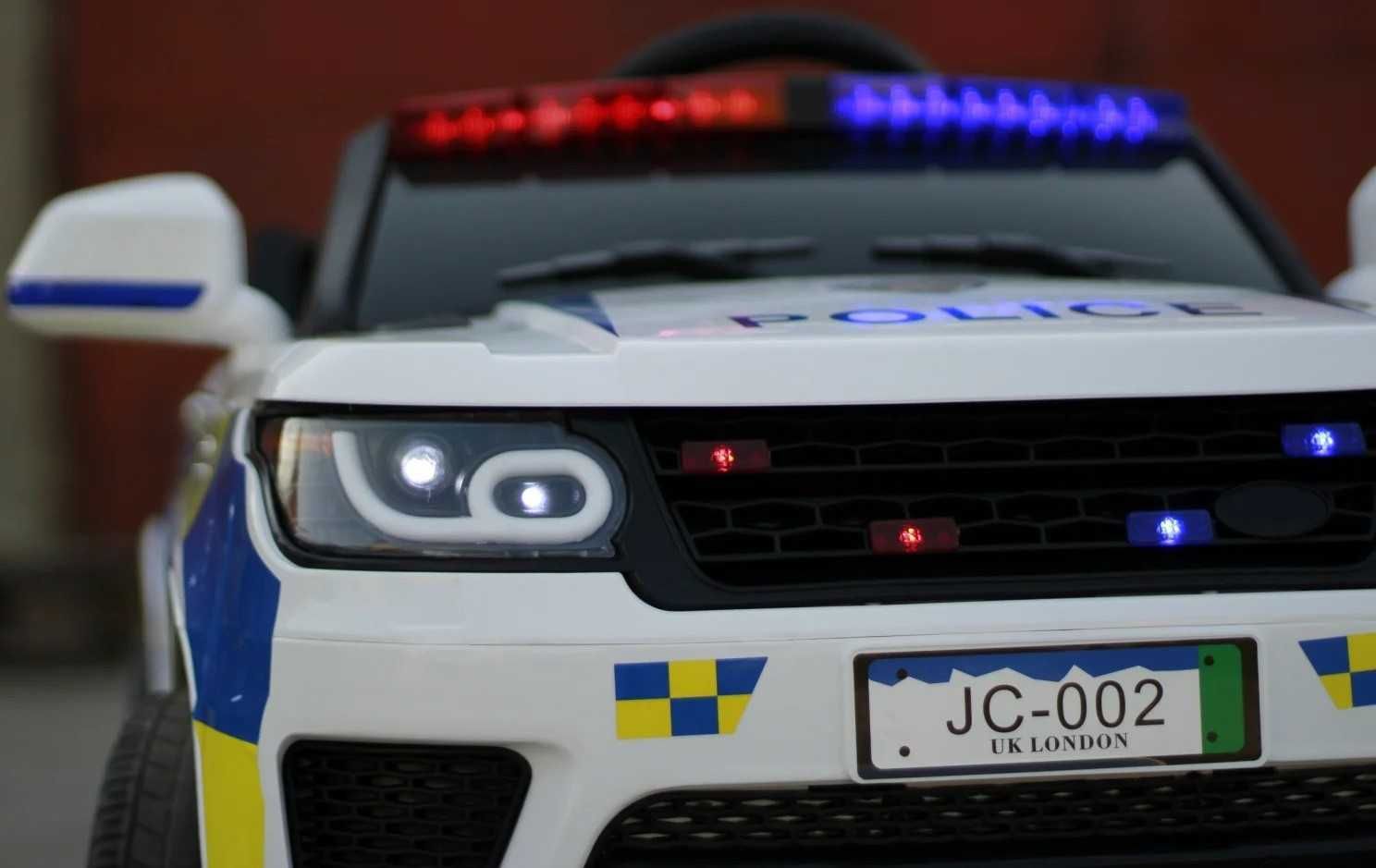 Auto na Akumulator Policja JC002 Czarny/Biały