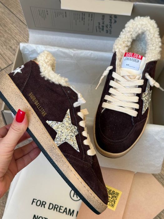 кеди зимові теплі кросівки жіночі ggdb golden goos голден гус замшеві