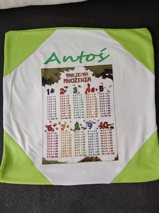 Poszewka na poduszkę z tabliczką mnożenia