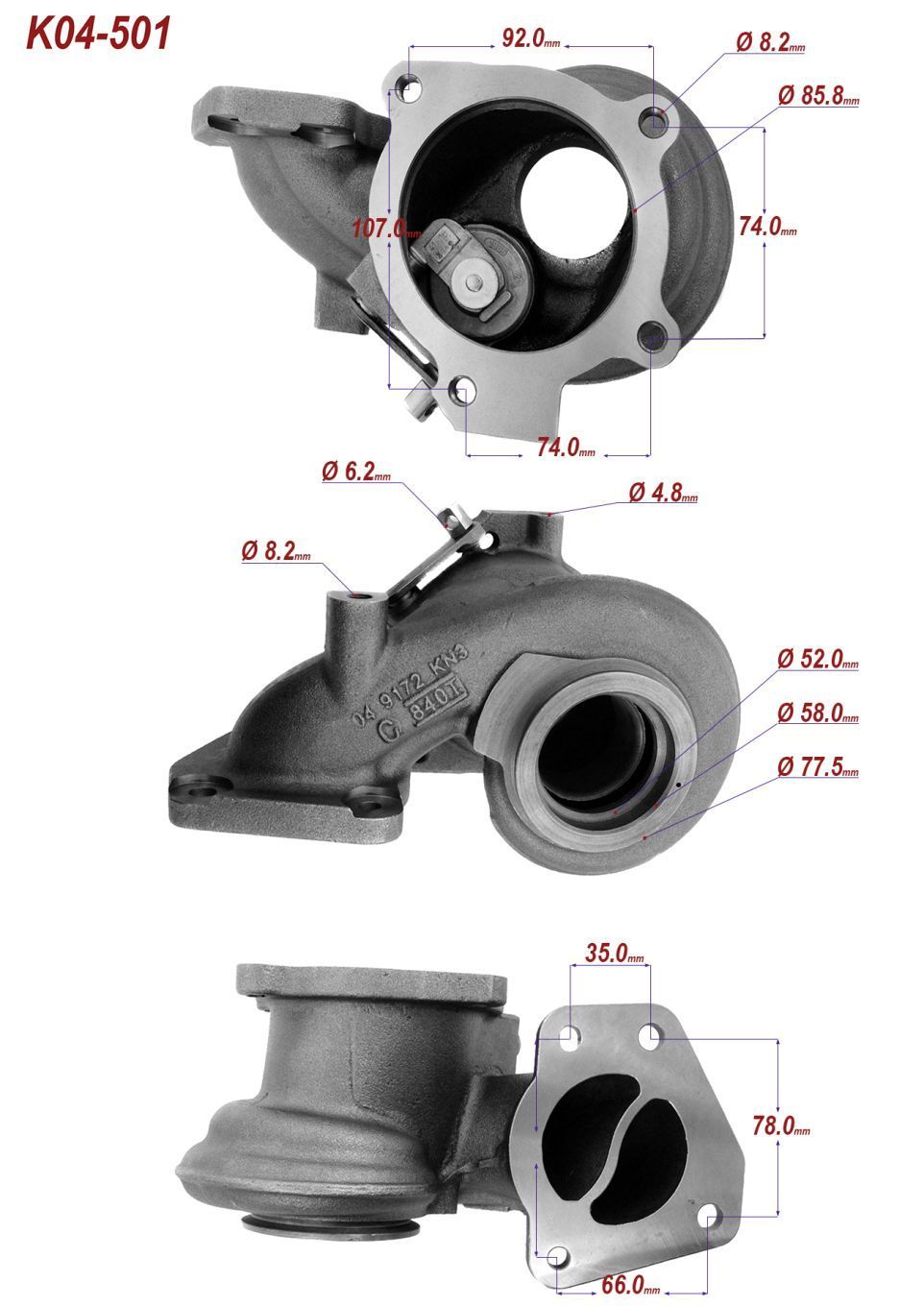 KOLEKTOR TURBO 53049700059 OPEL INSIGNIA 2.0 Turbo A20NHT 162kW 12598713