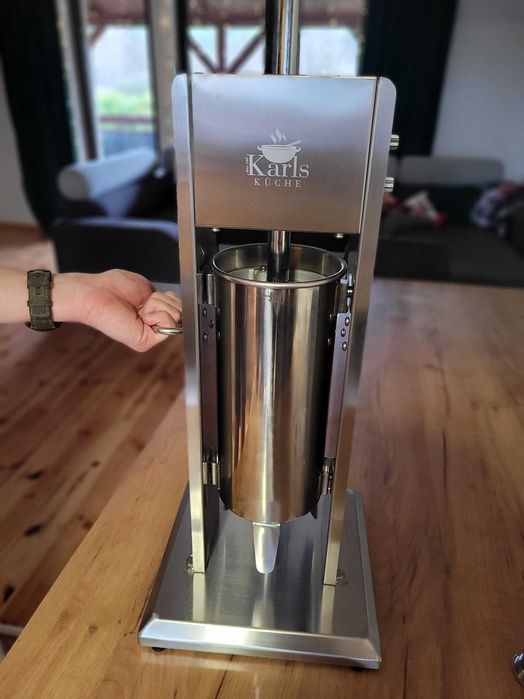 Nadziewarka do kiełbasy kiełbas maszynka pionowa 5L stabilna uszczelki