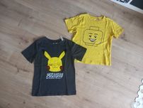Koszulki h&m 110/116 lego pokemon
