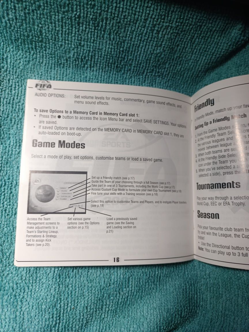 Ps1 FIFA 2001 psx psone Książeczka Manual Angielska