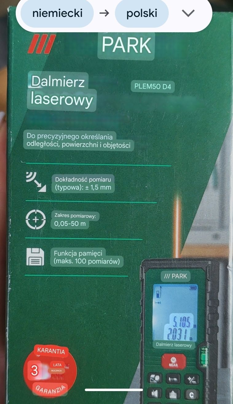 Dalmierz laserowy