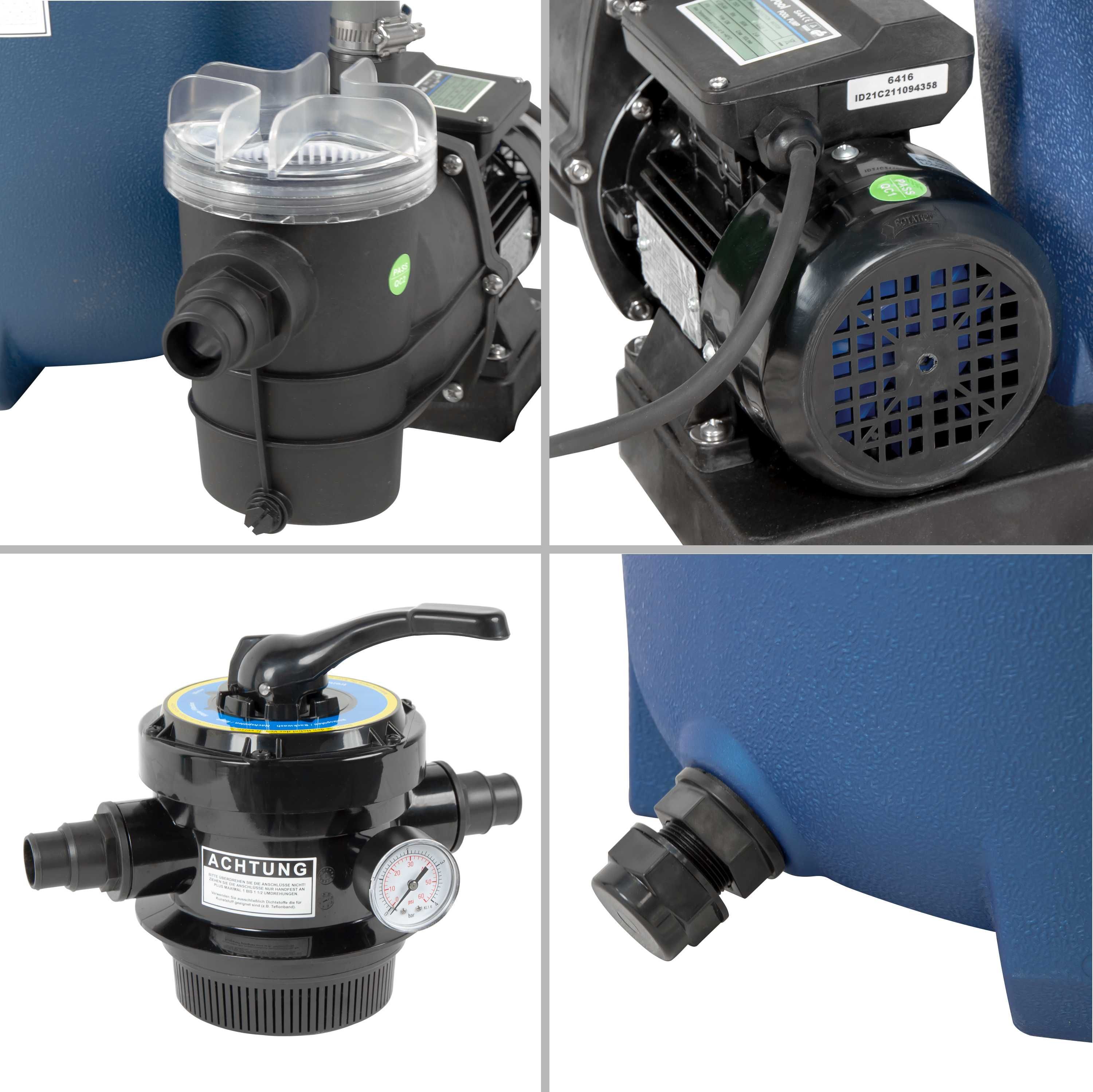 System filtrów Trend Top Ø 380 mm niebieski pompa 10,5 m³/h ZESTAW