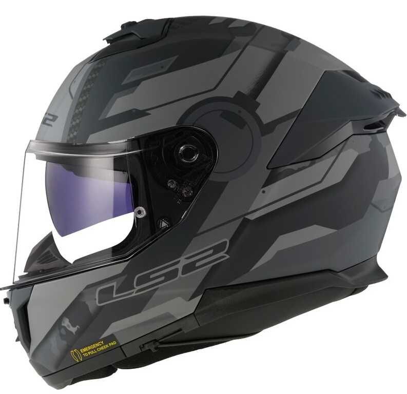 Nowy Kask Motocyklowy Ls2 Ff808 STREAM II shadow r. XXL 63-64