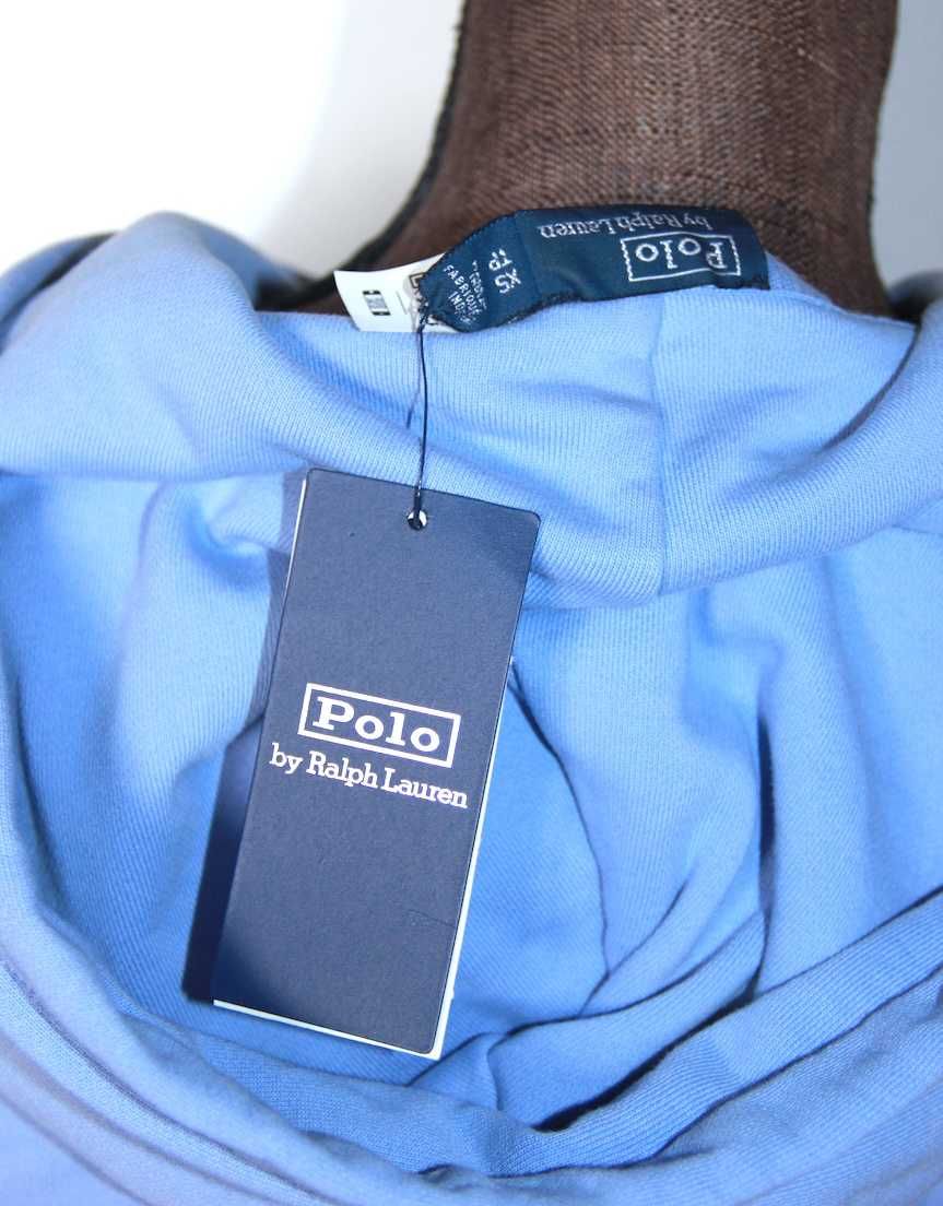 Ralph Lauren niebieska błękitna bluza damska kapturem xs 34 36 s haft