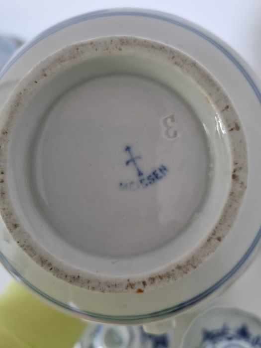 Stary Serwis do Kawy mokki Meissen/Miśnia Wzór Cebulowy