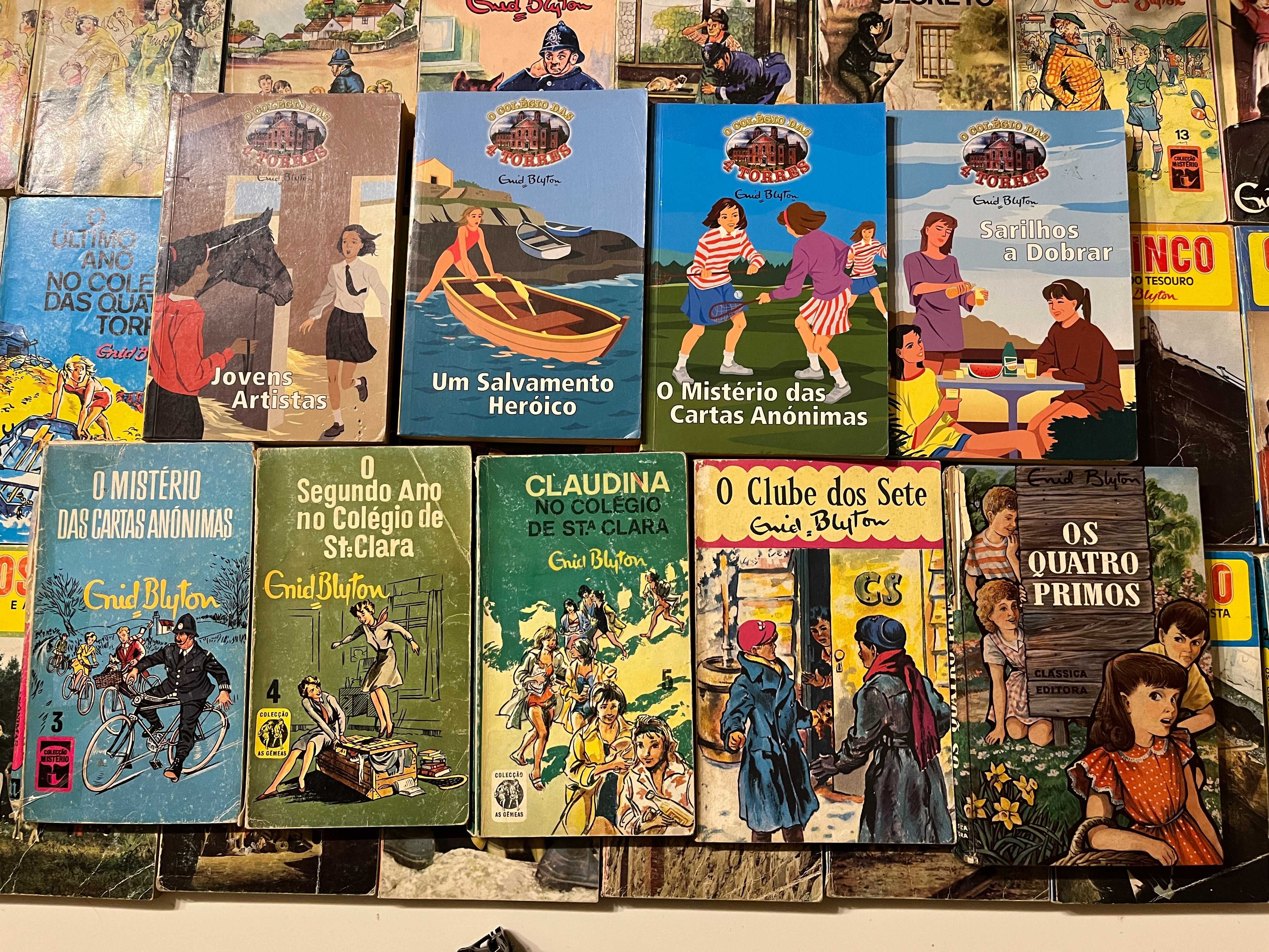 44 livros de Enid Blyton (Os Cinco, A Aventura, 4 Torres, Gémeas, etc.