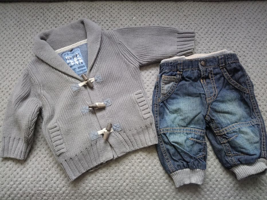 Zestaw spodnie, sweter 0/3-3/6M
