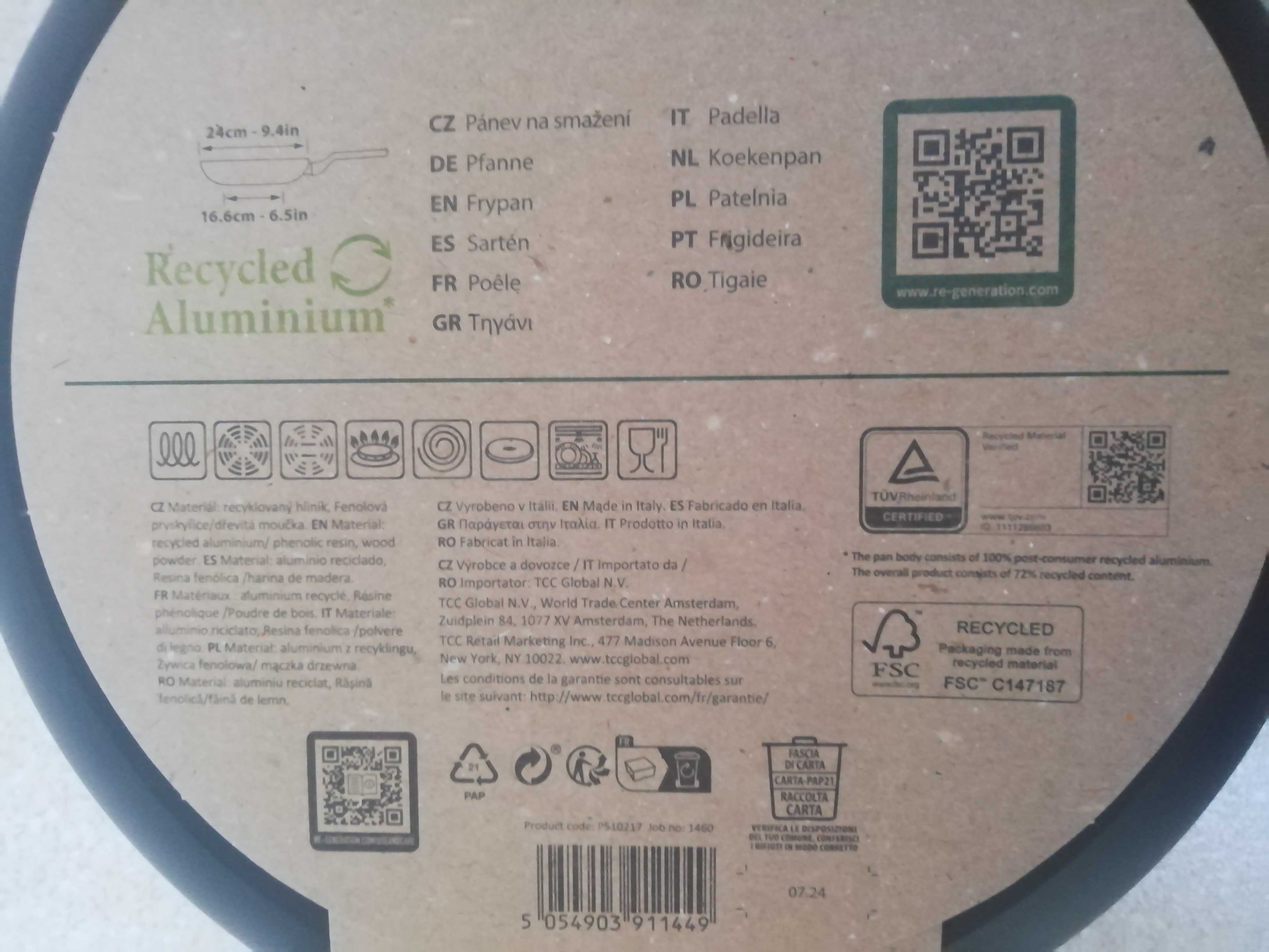 Frigidideira Berndes® Re-Generation 24 cm com Tampa (Novo)
