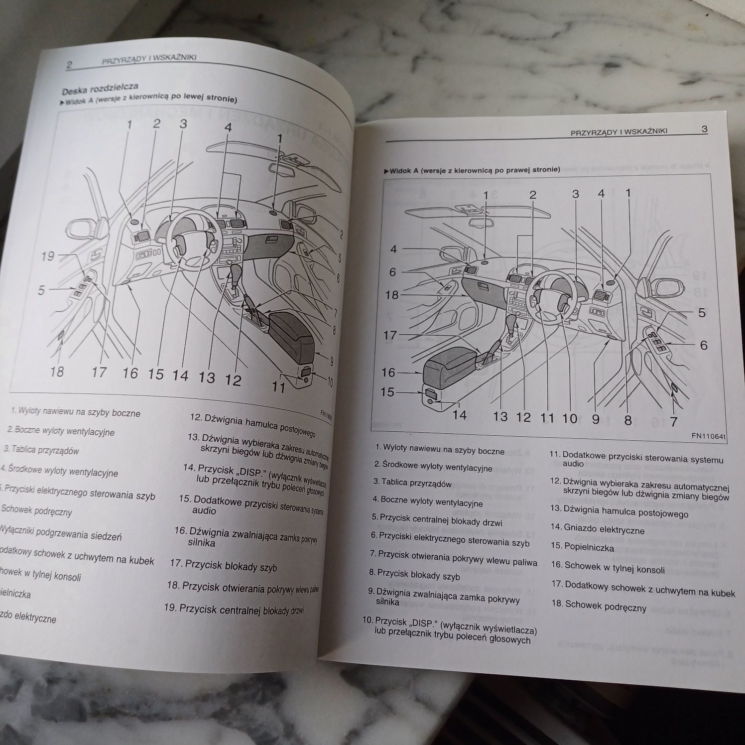 Książka instrukcji Toyota Avensis