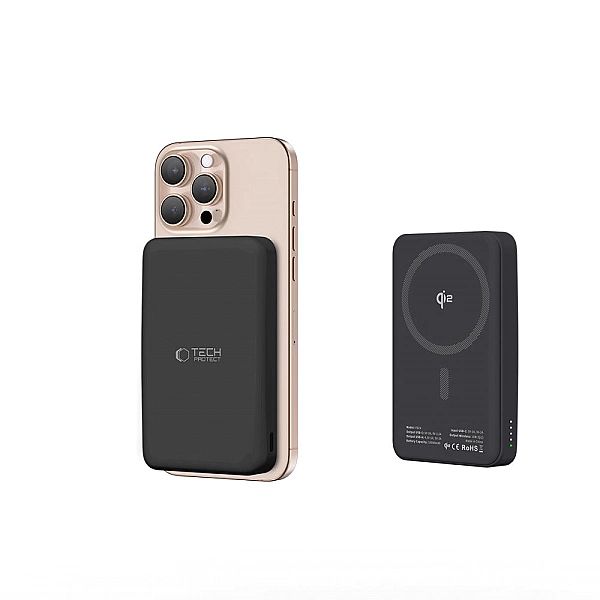 Tech-Protect Pb24 Lifemag Qi2 Magsafe Power Bank 10000Mah Black