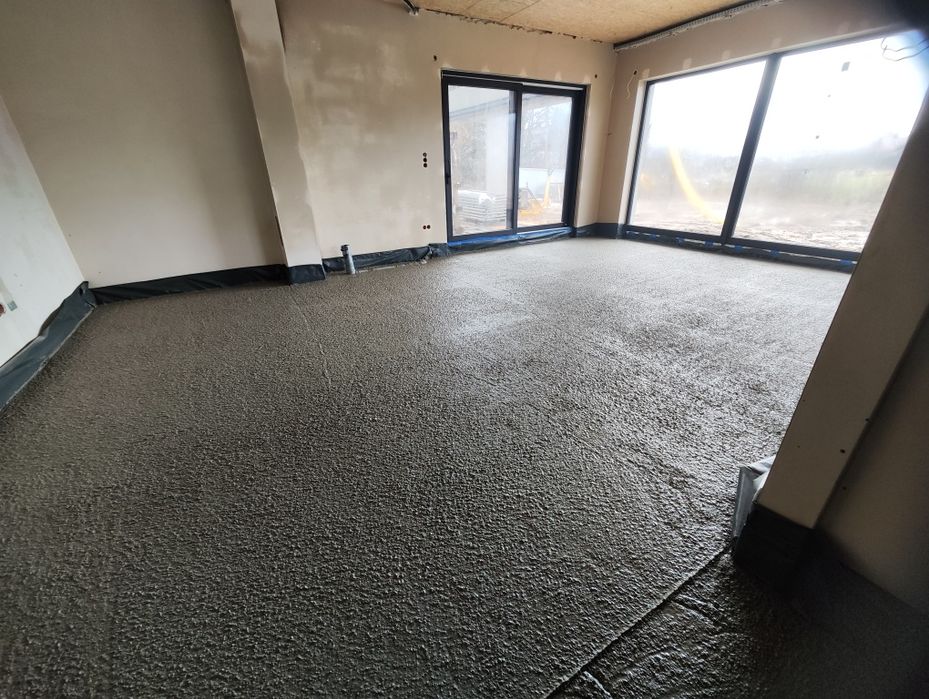 Wylewka anhydrytowa, płynny styropian, pianobeton, styrobeton, tynki