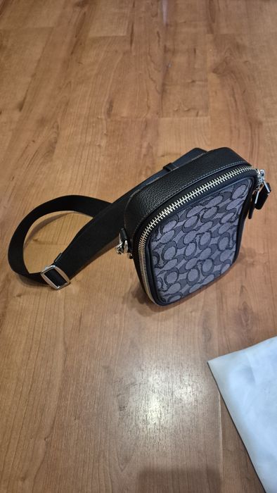 Coach сумка крос-боді, шкіра текстіль