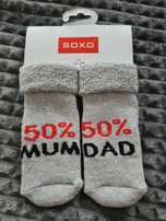 SOXO skarpetki niemowlęce  50%mum 50%dad