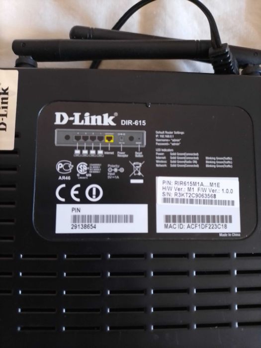 Wi-Fi  роутер D-Link DIR 615
