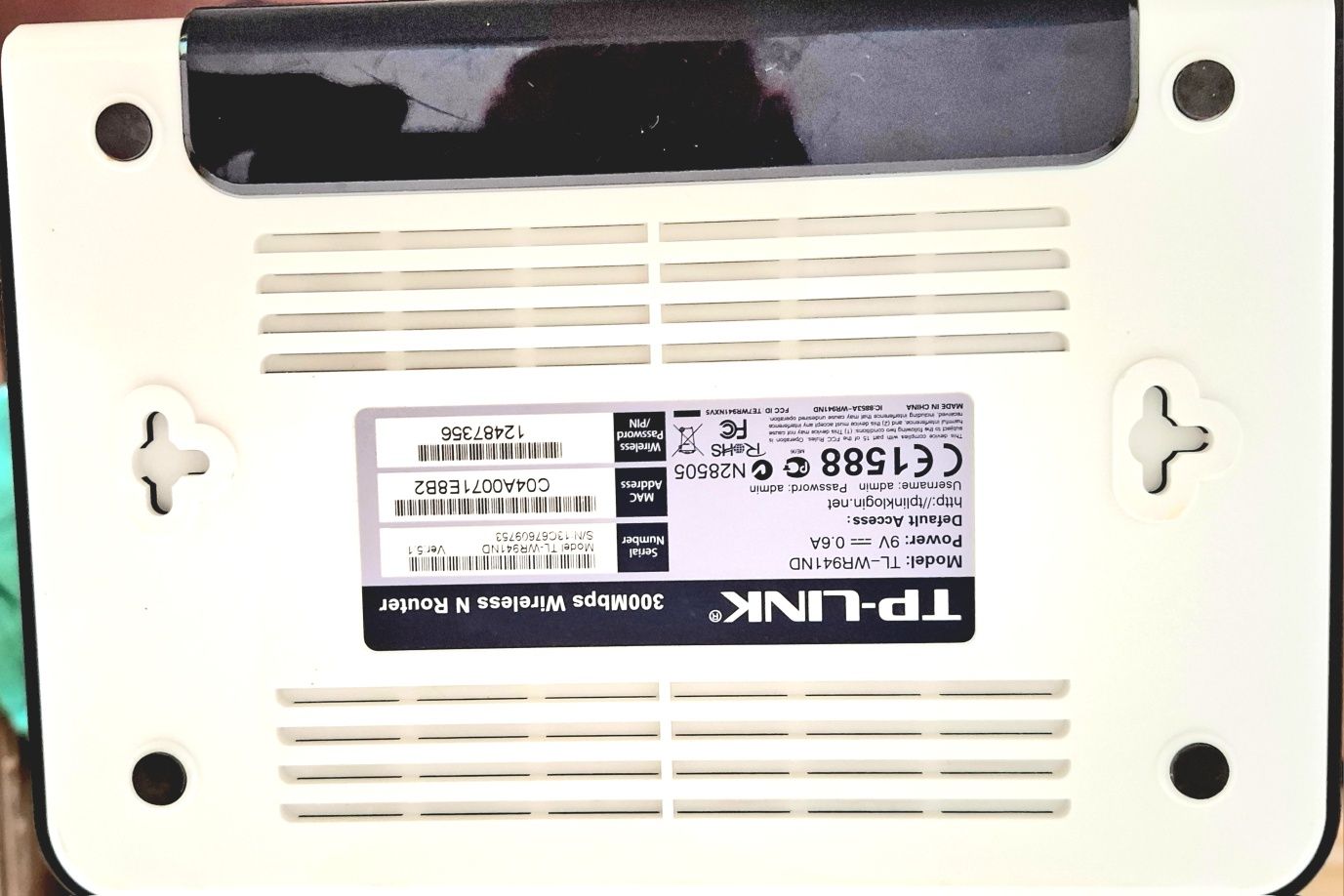 Router TP-Link Model No. TL-WR941ND