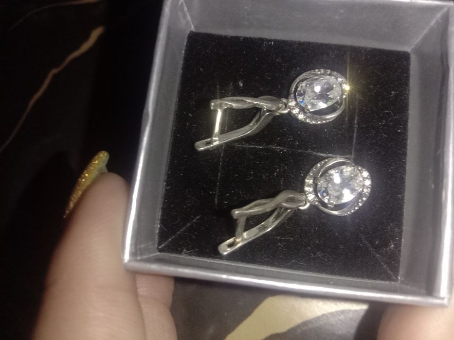 Серёжки серебро 925 пробы б/у