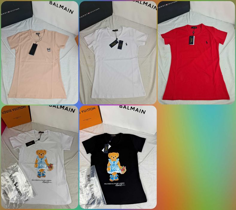 Koszulka Damska tommy bluzka ralph lauren nowe karl logowane shirt